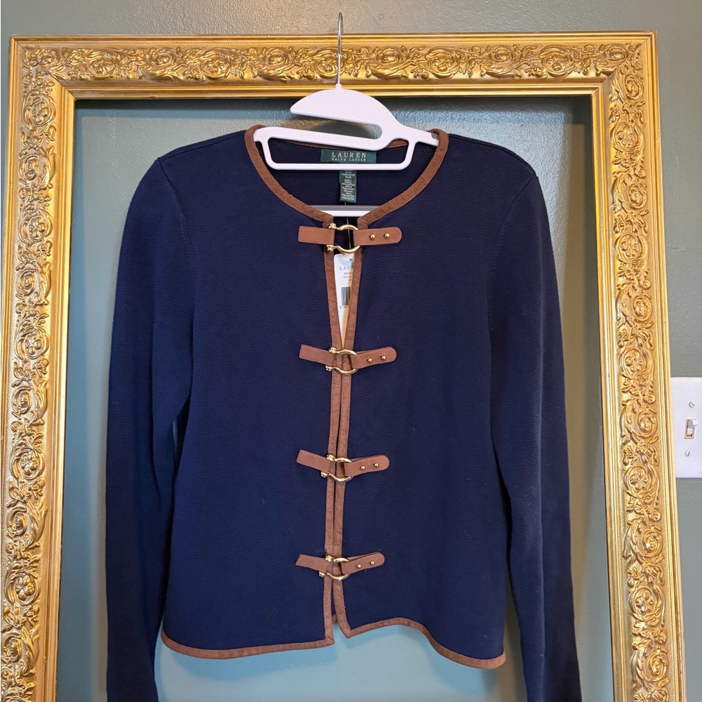 NWT Ralph Lauren Equestrian Preppy Cardigan